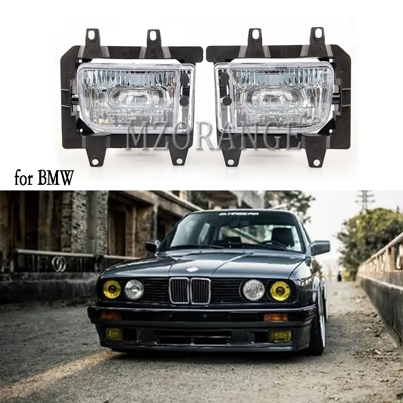 

Headlight Fog Lights For BMW E30 1985-1993 318i 325i Front Bumper foglights Fog Famps Case Cover DRL Headlights Car Accessories