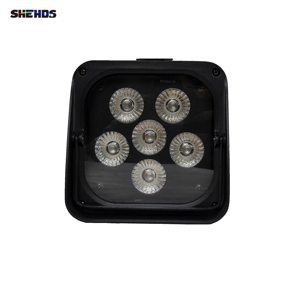 Imagem -04 - Shehds-smart Led Par sem Fio com Controle Remoto Wi-fi App 6in 6in Rgbaw Bateria uv Iluminação Flight Case para Party dj Disco 6in 1