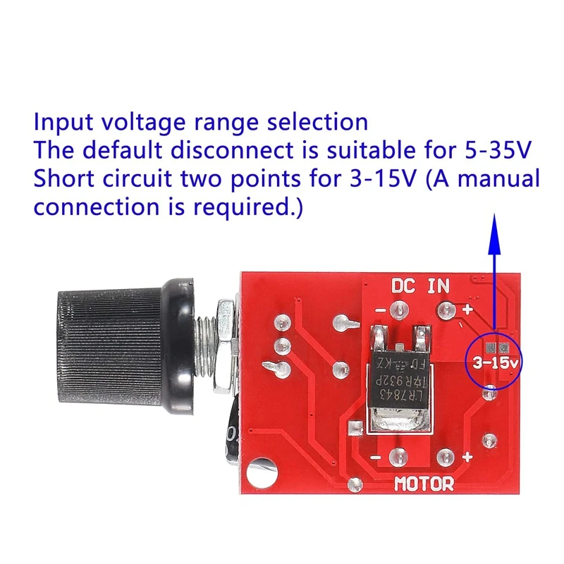 3Pcs DC Motor PWM Speed Controller 3V 6V 12V 24V 35V 5A 90W with Speed Control Switch Mini LED Dimmer