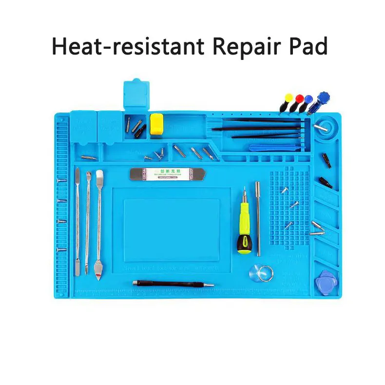 Imagem -02 - Calor Isolamento Trabalhando Esteira Estação de Solda Reparação Almofada Manutenção Silicone Magnético Almofada de Isolamento Térmico S120 S130 S140
