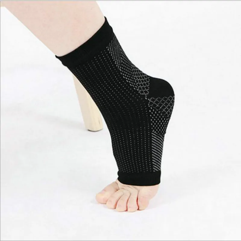 Man Women Open Toe Anti Fatigue Compression Foot Plantar Fasciitis Socks Heel Feett Arch Pain Relief Support