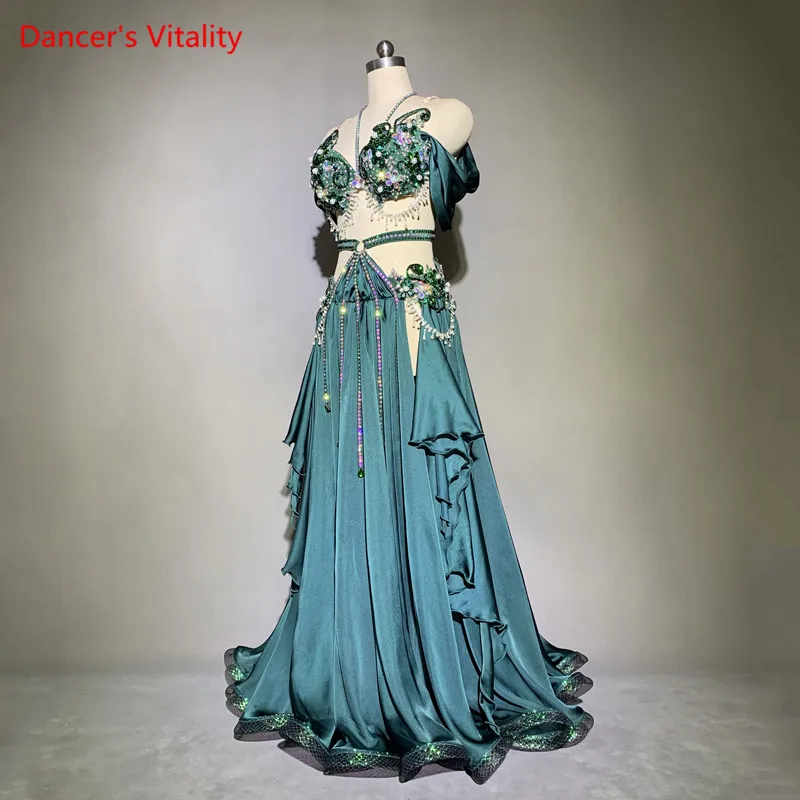 Belly Dance Female adult Elegant Bra Performance Clothes Suit New Child High-end Custom Competition High Waist Big Swing Skirt