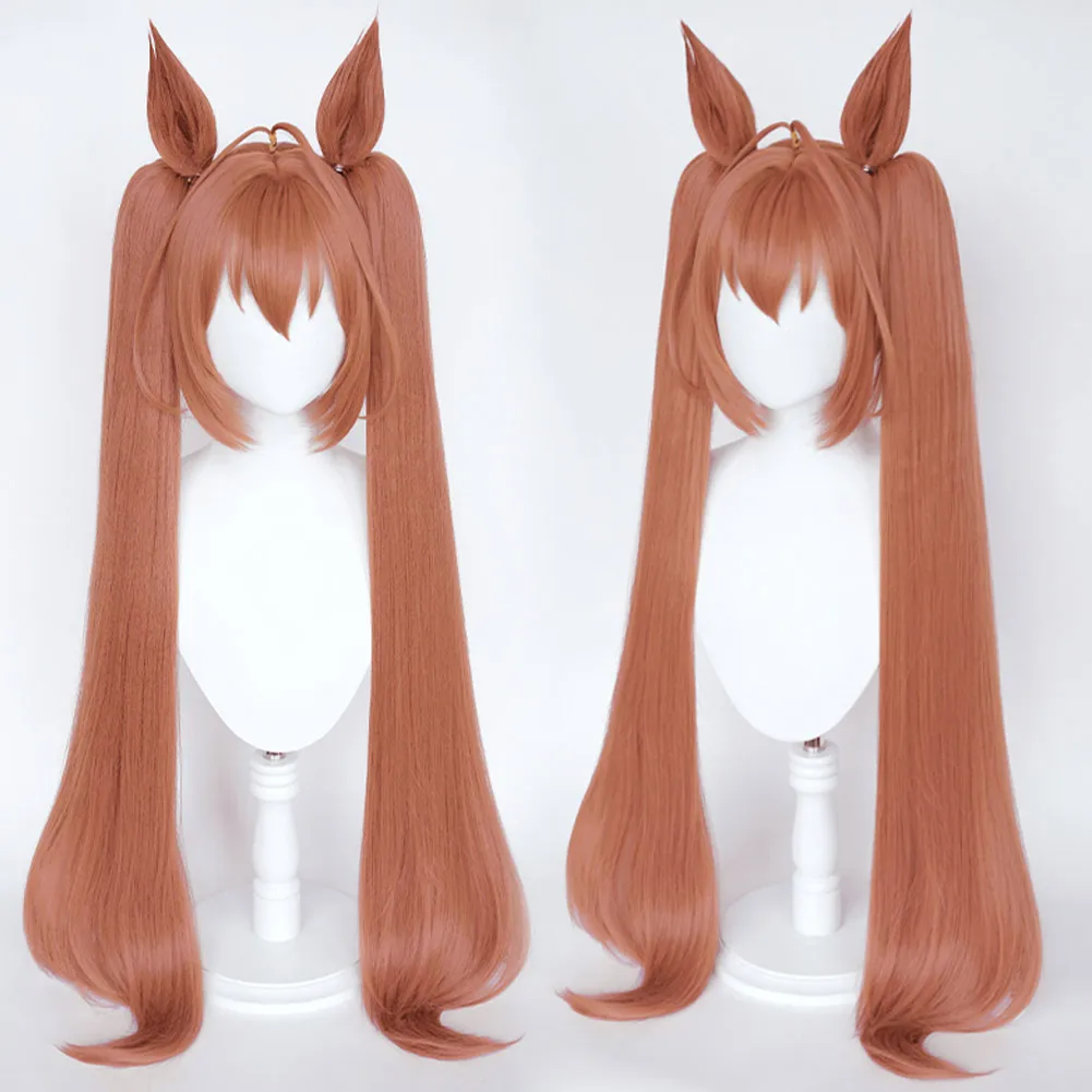 Uma Musume Pretty Derby Curren Chan/Satono Diamond/Oguri Cap Cosplay Wig Hair Heat Resistant Synthetic Hair Party Wigs With Ear