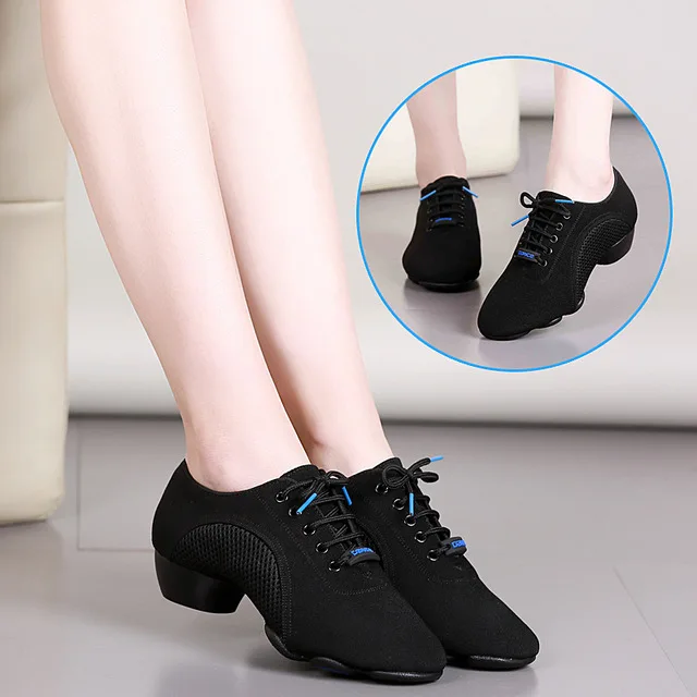 Oxford shoes for women Teacher Dance Shoes man Two-Point canvas Shoes Square sneakers Modern Outdoor Latin Dance Shoes