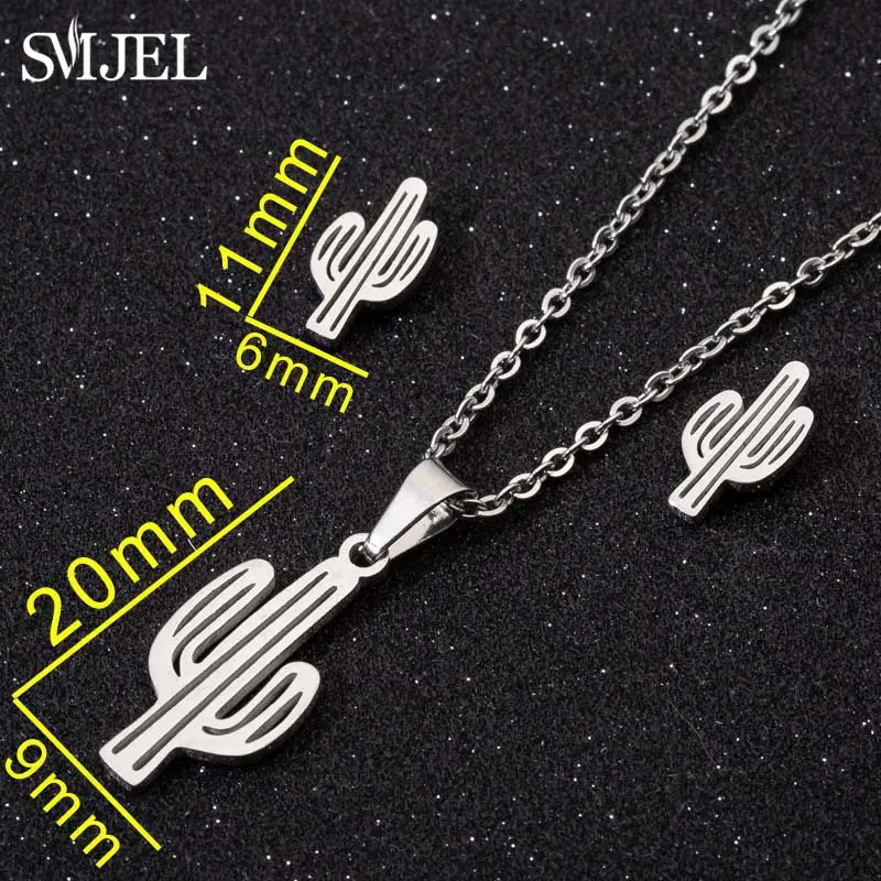 Women's Stainless Steel Coconut Tree Necklace & Earrings Set
