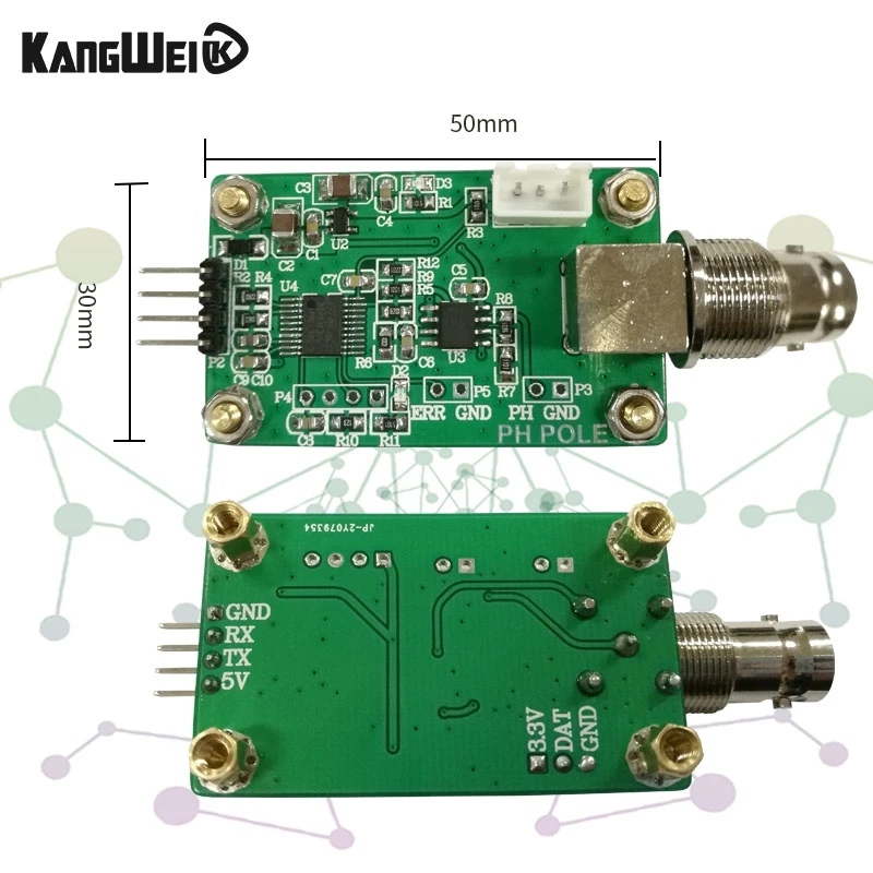 ค่า PH Detection, Acquisition โมดูลเซ็นเซอร์ PH Sensor,คุณภาพน้ำ Detection และควบคุม Serial Port