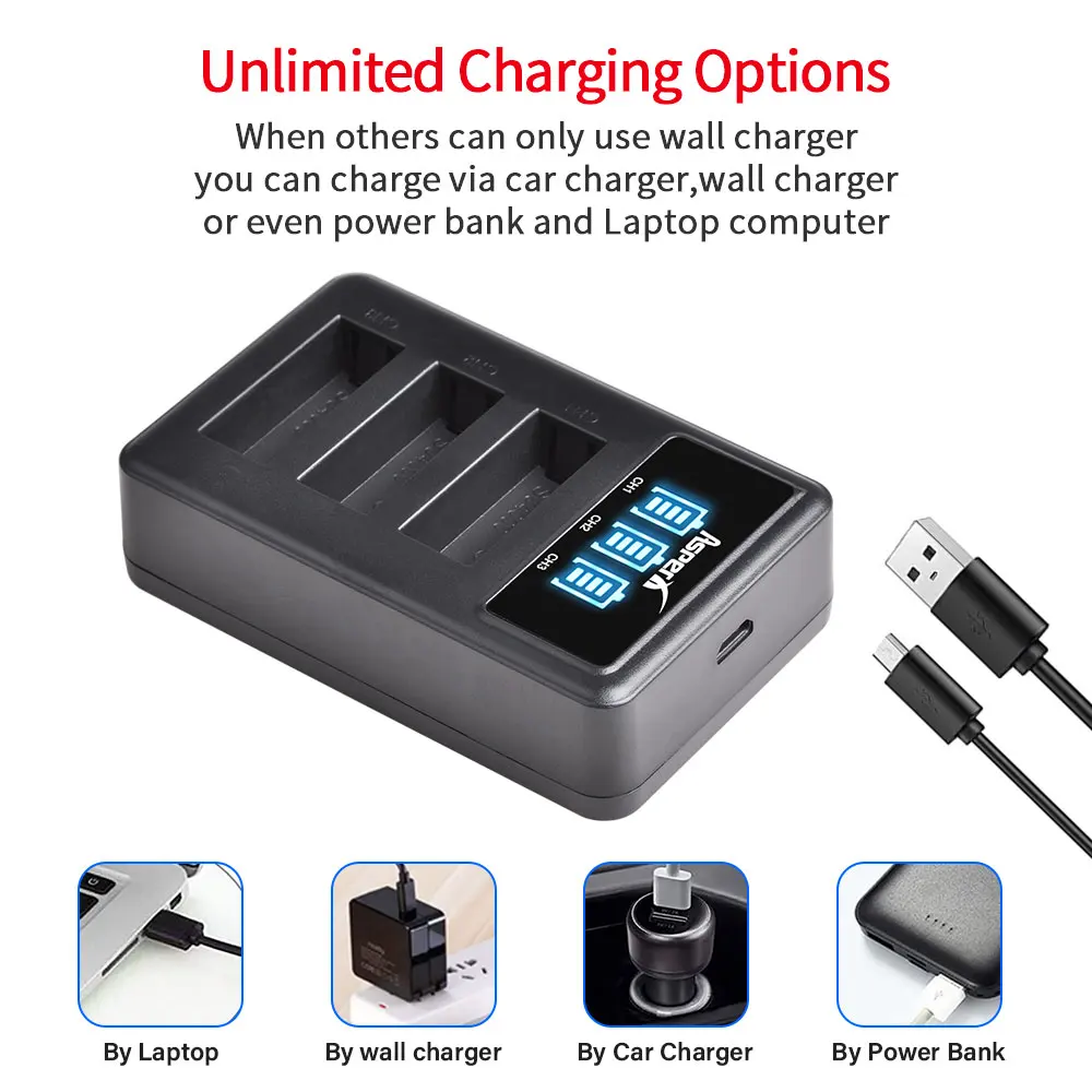 PG1050 بطارية معها شاحن ل SJCAM SJ4000 SJ5000 SJ6000 Sj7000 SJ8000 SJ9000 ، EKEN H8 H8R H9 H8 زائد GIT-LB101 ، SOOCOO