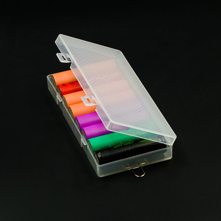 1 шт., держатель для аккумулятора 8x1865 0, фотоемкость 18650, Полипропиленовый Контейнер для хранения аккумулятора с крючком, прозрачный, прочный, жесткий