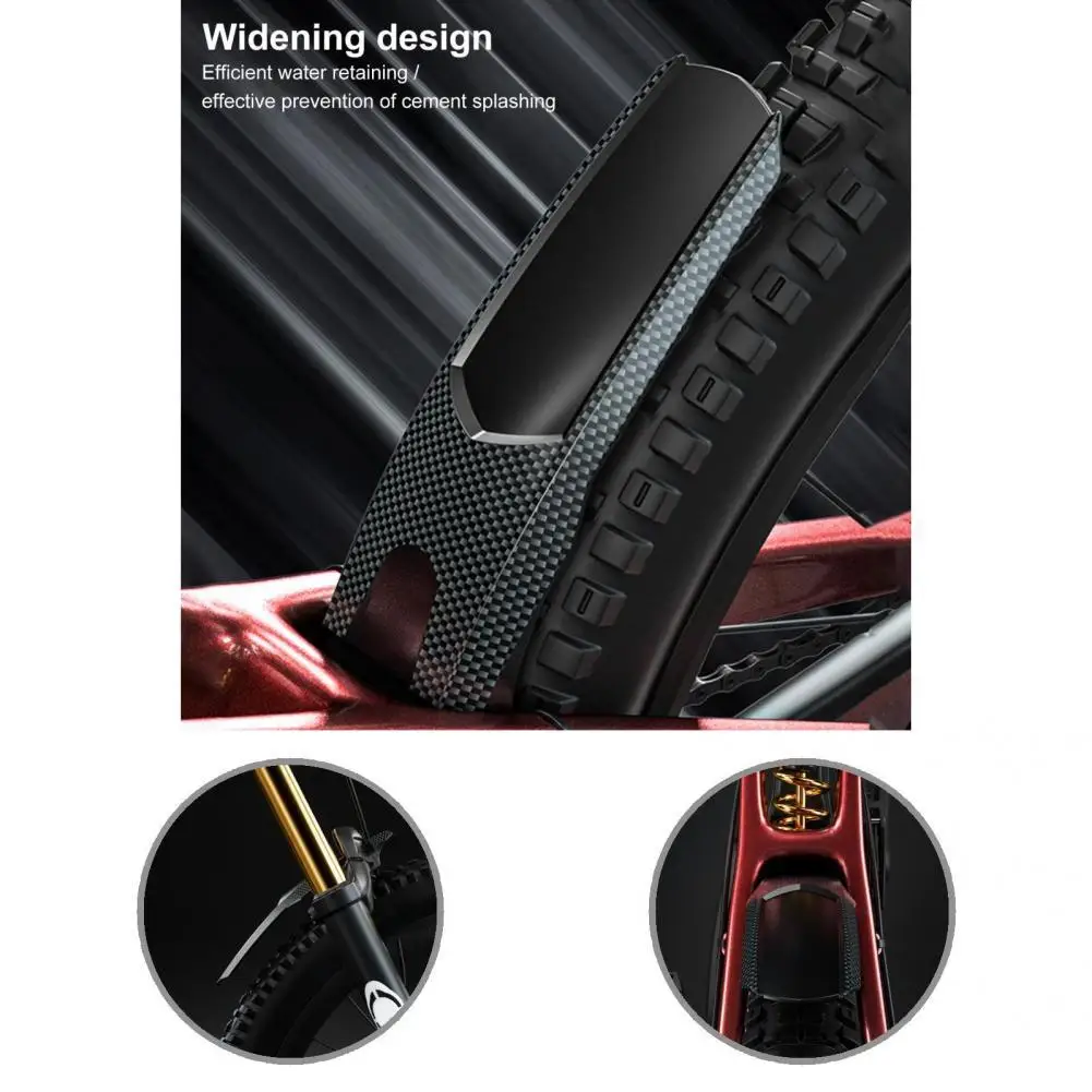 

Carbon Fiber Pattern Wind Resistant Rust Resistant Widened High Strength Mudguard for Mountain Bike