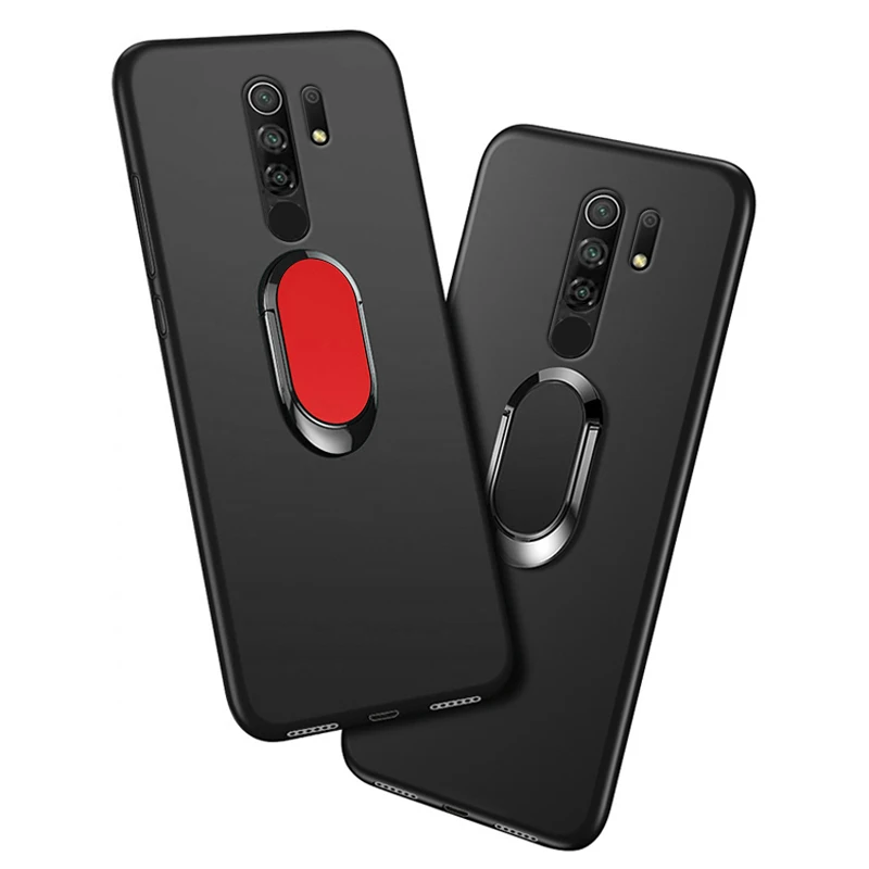 Case for Redmi 9 4GB 64GB / 128GB Cover Luxury M2004J19AG M2004J19G 6.53 Inch Soft Black Plastic Cover for Xiaomi Redmi 9