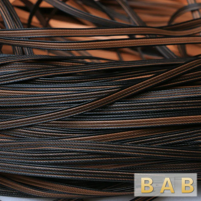 500g 60m Coffee Four lines flat synthetic rattan weaving material plastic rattan for knit and repair chair table etc