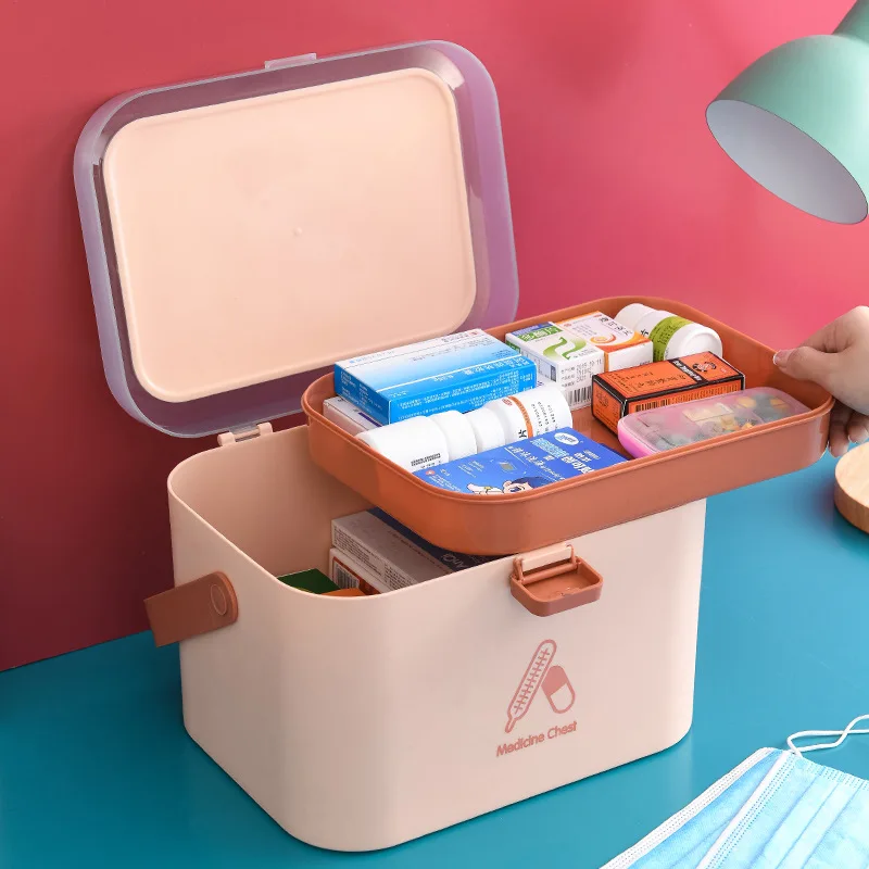 Geneeskunde Doos Multifunctionele Pill Case Box Huishouden Medische Doos Draagbare Opslag Gezondheid Pil Case Plastic Geneeskunde Doos