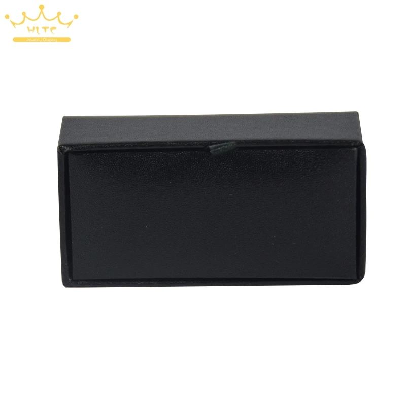 High Quality 60pcs Black Faux Leather Mens Jewelry Cufflinks Box Gift Storage Organizer Case Cuff Link Display Box Holder