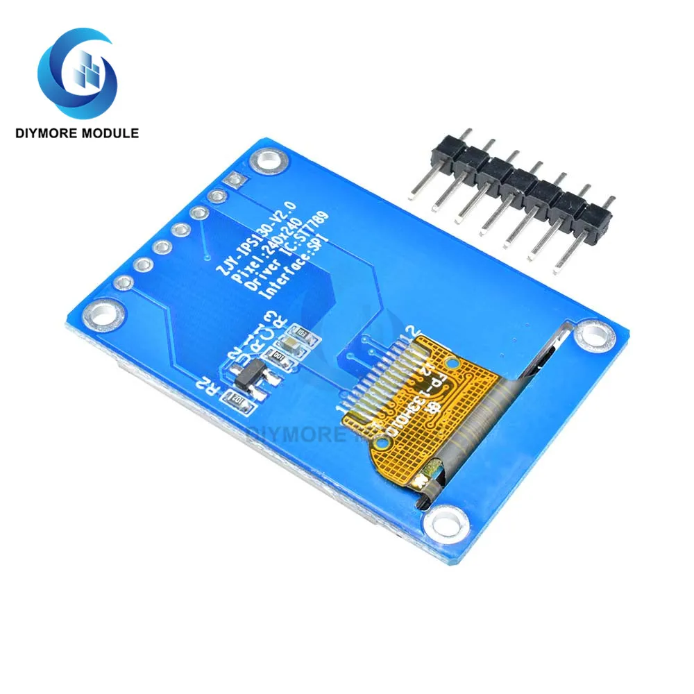1.3 inch IPS LCD Screen Module HD TFT ST7789 Drive 240*240 SPI Interface Communication Full Color OLED Display for Raspberry Pi
