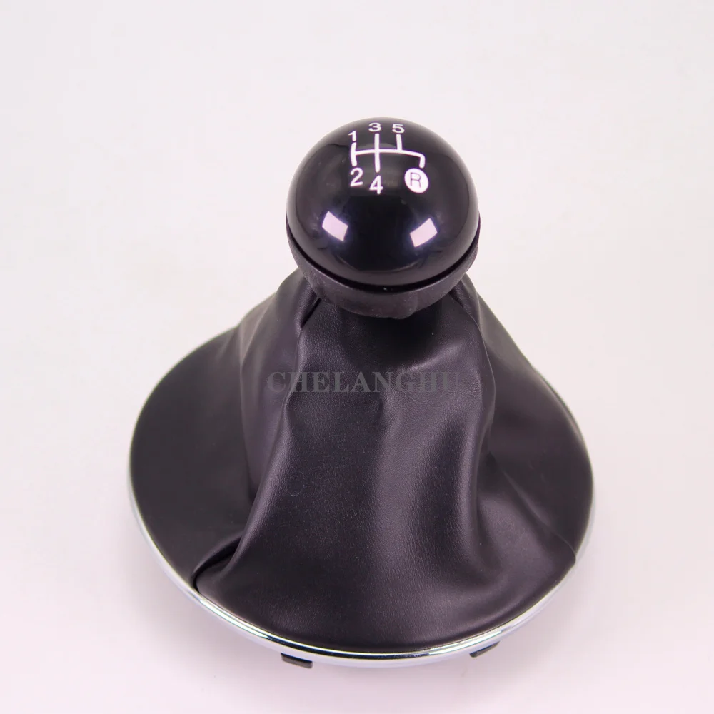 5 Speed Gear Shift Stick Knob Level Leather Boot For Fiat 500 500C 2007 2008 2009 2010 2011 2012 2013 2014 2015 2016 2017 2018