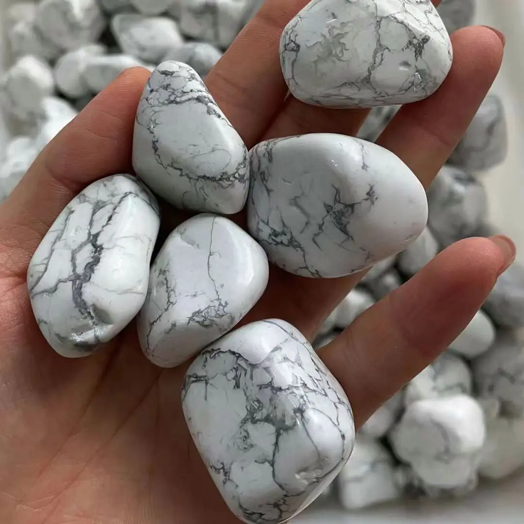 100g Natural White Turquoise Gravel Rock Rough Stone Nugget Healing Gravel Planting Pot Aquarium Fish Tank Decor 15-20mm