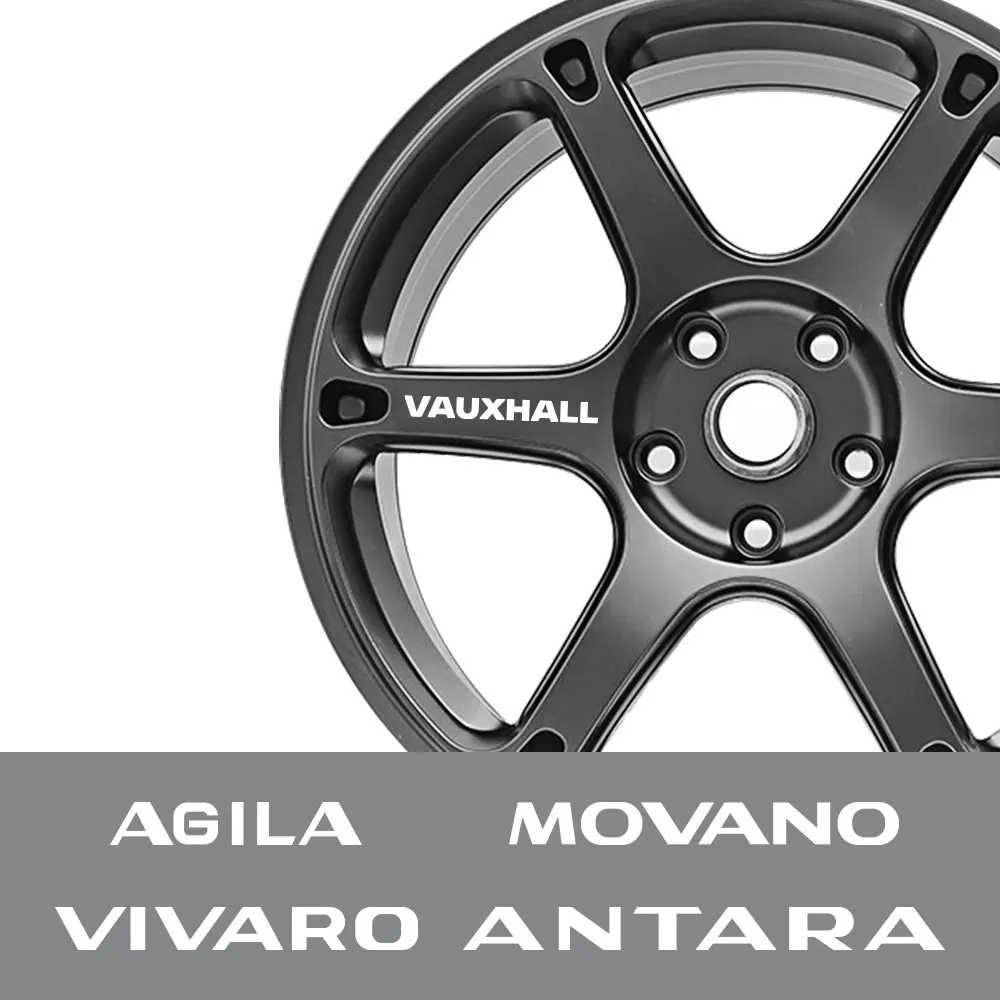 Car Wheel Rim Decorative Stickers and Decals For Opel Vauxhall Agila Antara Movano VXR8 Vivaro Auto Exterior Styling Accessories