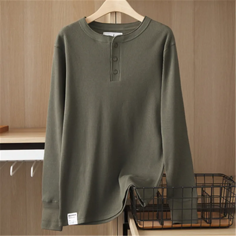 

Men Cotton T Shirt Long Sleeve O Neck Classical Comfortable Tops Homme Summer Short Sleeve Tees Size M-XXL Solid Color