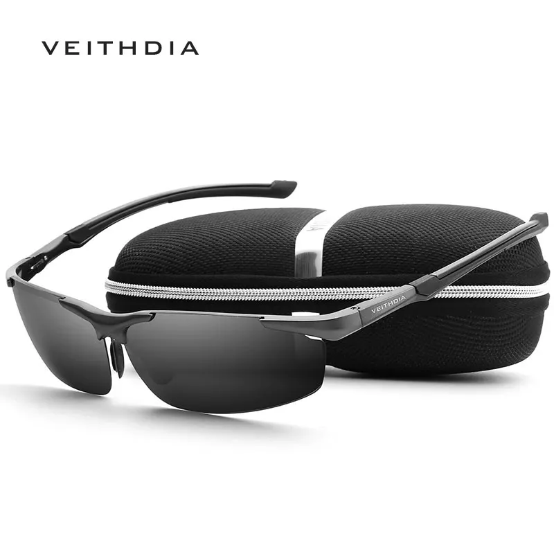 VEITHDIA Brand Designer Men\'s Sunglasses Aluminum Magnesium Polarized UV400 Sun Glasses Cycling Sports Male Outdoor Eyewear 6592