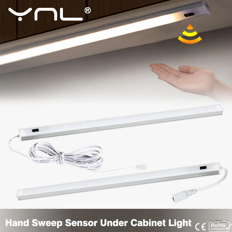 Hand Sweep Sensor Smart Led Under Cabinet Light 30cm 40cm 50cm For Kitchen Bedroom 12V Night Light Wardrobe Bed Lamp Lighting