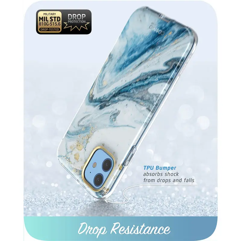 i-Blason For iPhone 11 Case 6.1 inch (2019 Release) Cosmo Full-Body Glitter Marble Bumper Cover with Built-in Screen Protector