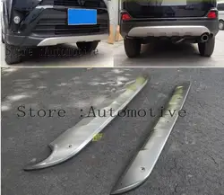 For TOYOTA RAV4 2016 2017 2018 Stainless Steel Front Rear Bumper Diffuser Skid Protector Guard Plate Bumper Cover Trims