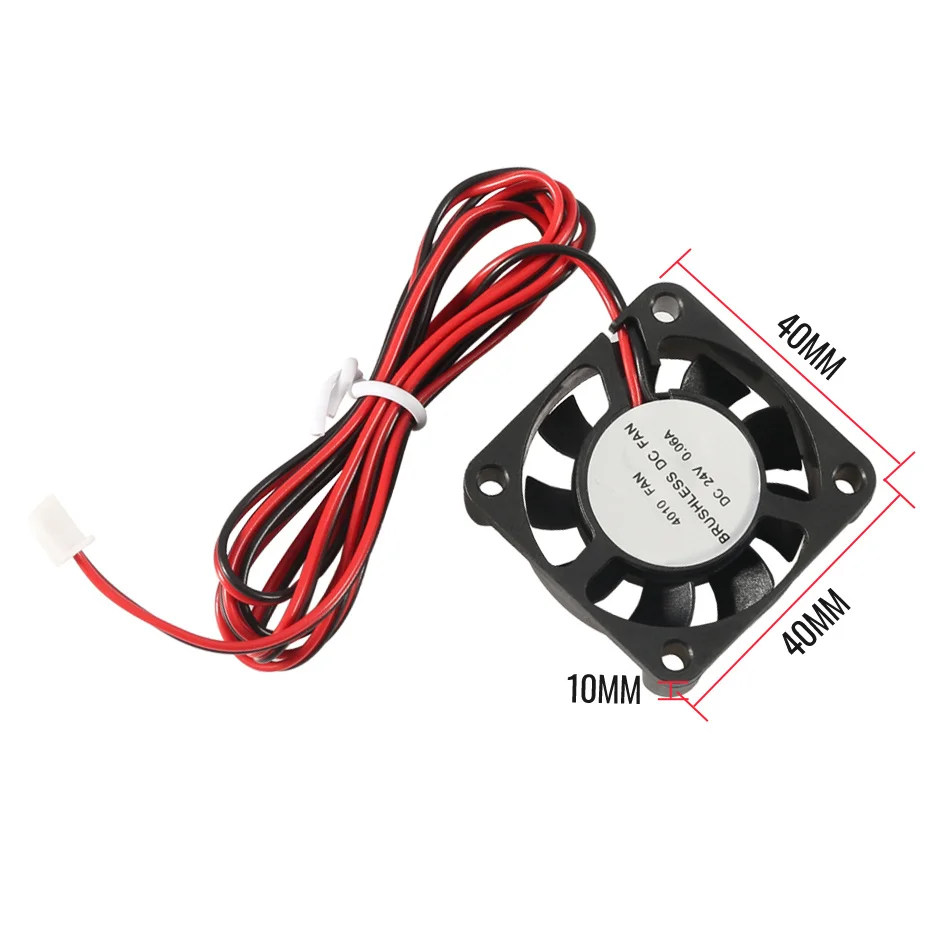 2PCS 12V 24V 4010พัดลมระบายความร้อน2 Pin Dupont ลวด Brushless 40*40*10สำหรับ3D เครื่องพิมพ์
