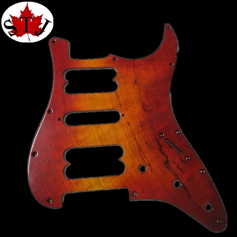 Maple wood  HSH Pickguard and Backplate  GUITAR brown color