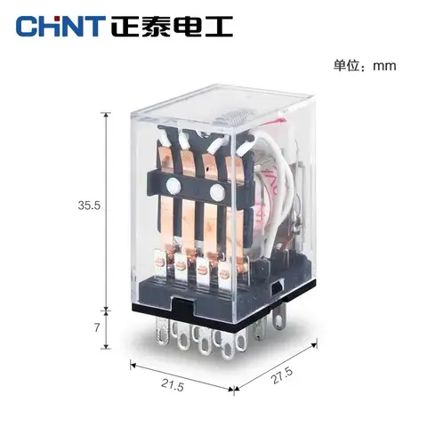 CHINT JZX-22F(D) 2Z 3Z 4Z DC24V DC12V AC220V with Lamp LED MY2NJ HH52P Mini MY4NJ MY2NJ  8-PINS Intermediate Relay 14-PINS