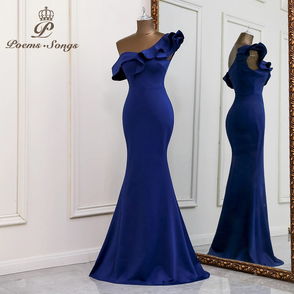 Elegant one shoulder evening dresses vestido de festa evening gowns 2022 formal party dresses women evening prom dresses