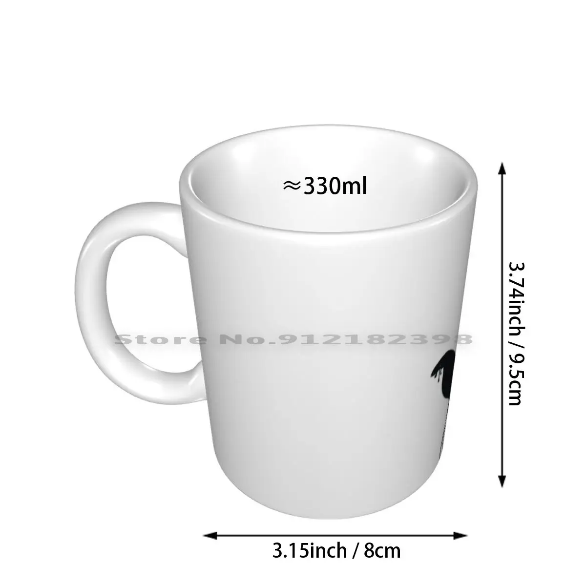 Inkscape-Kungfu Panda Ceramic Mugs Coffee Cups Milk Tea Mug Panda Minimalistic Clean White Black And White Coffee Kungfu Comic