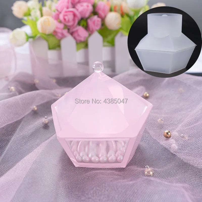 Pentagon Shaped Cut Jewelry Gift Box Storage Box Mold UV Resin Jewelry Molds Jewelry Tools Jewelry Accessories