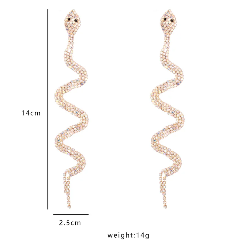 JUJIA Tassel Earrings Fashion Famous Luxury Brand Designers Long Charm Snake Dangle Earrings Brincos For Women image 6