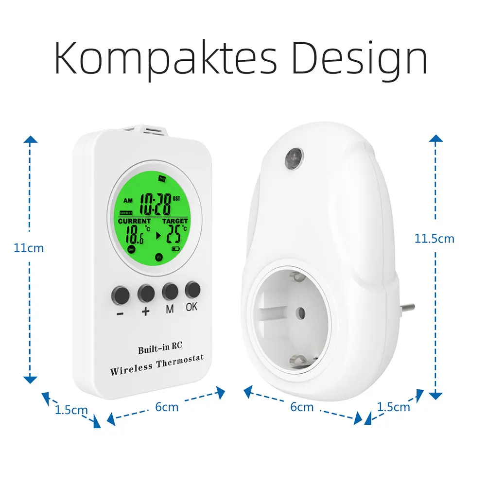 Nighte-220 v termostato para aquecimento de piso, sem fio, programável, digital, lcd, para casa inteligente