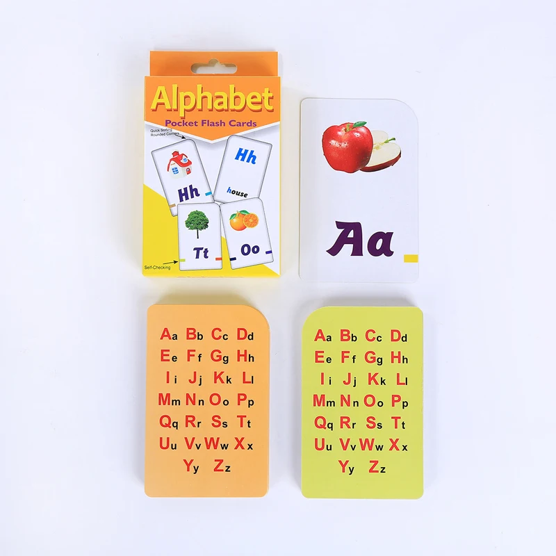 Juguetes educativos para la primera infancia, tarjeta con alfabeto en inglés para bebé, número, aprendizaje de palabras, tarjeta Flash para guardería, 123ABC