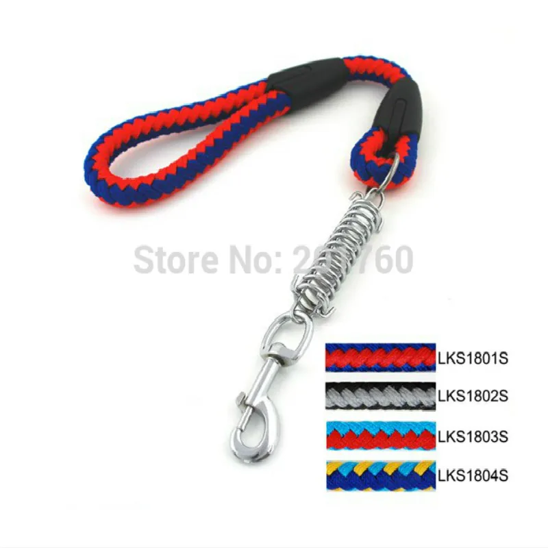 

Double Color Choreography Round Rope Buffer Spring Leads, Dog Knitting Lead, 4 Colors, 60*1.8cm, 4 Colors