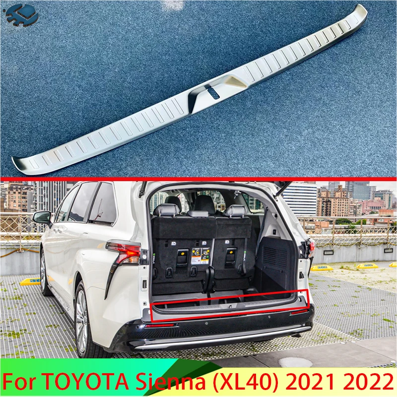 

Для Toyota Sienna (XL40) 2021 2022, автомобильные аксессуары, защита заднего бампера из нержавеющей стали, подоконник, внешние багажники, пластина педали