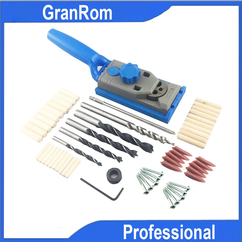 

Punch Locator Sets Jig Drill Guider Oblique Hole Locator with Scale Marking Woodworking Board Connector Woodworking Tools