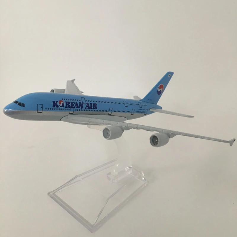 JASON TUTU pesawat skala 747 logam, JASON TUTU 16cm udara Korea Flight 1/400 Model pesawat Diecast