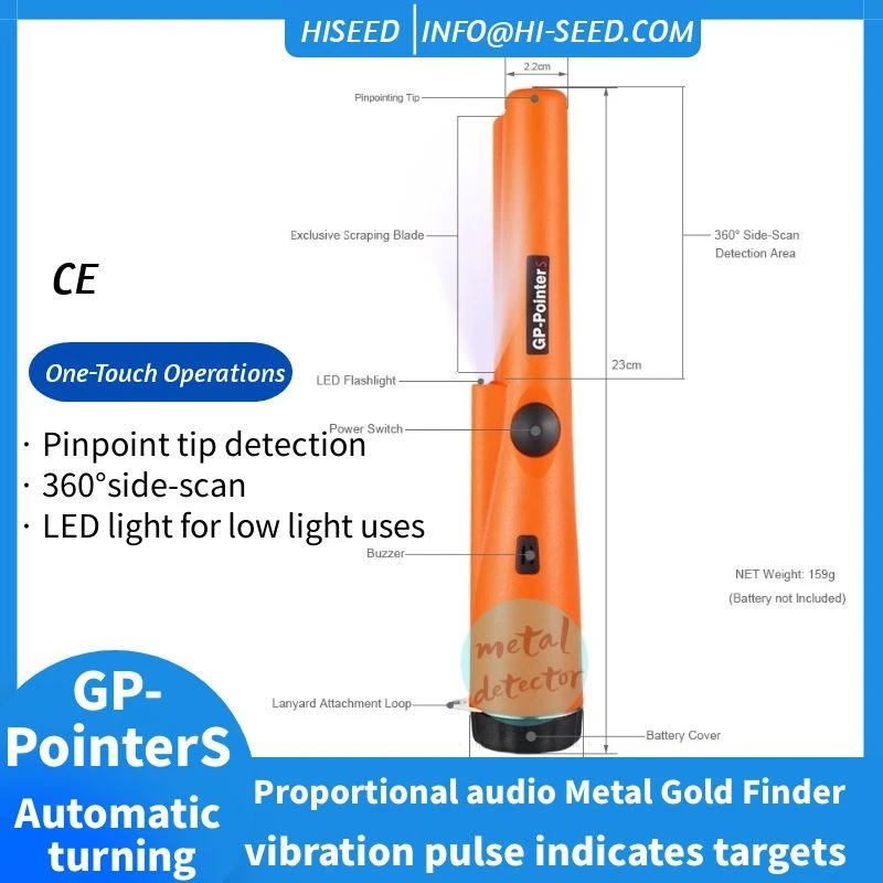 

New Handheld Metal Detector Positioning Rod Probe Green, Orange and Black GP-Pointer S available in three colors