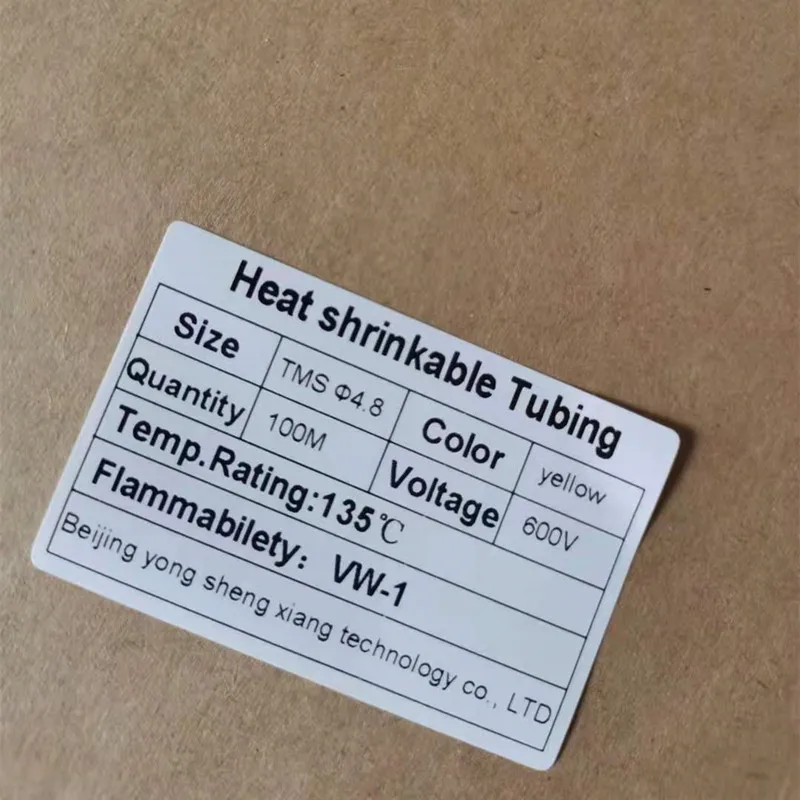 Imagem -04 - Heat Shrink Tube com Impressão Gráfica Linha Máquina Eletrônica Dedicado Amarelo High Shrink 14 mm de Largura 2:1
