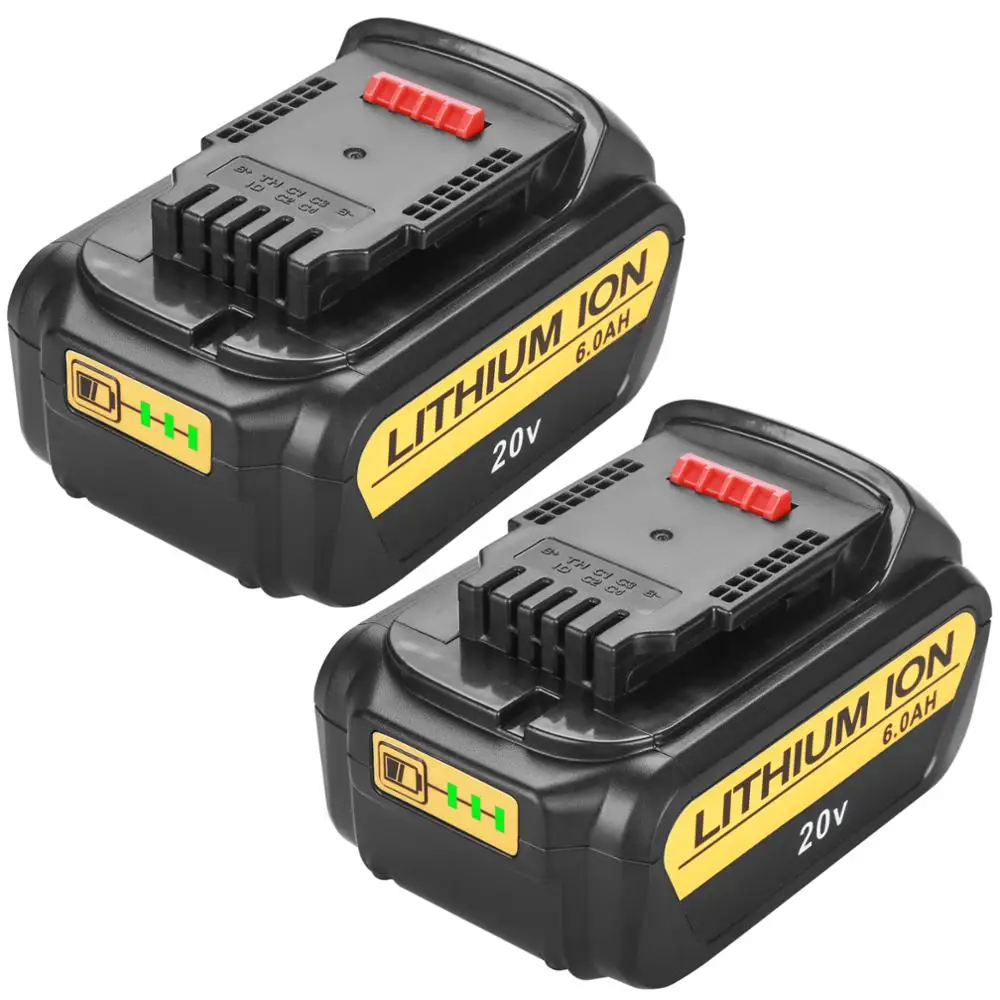 

Probty 20V 6000mAh For DeWalt DCB200 Rechargeable Power Tools Battery Replacement DCB181 DCB182 DCB204 DCB101 DCF885 DCF887