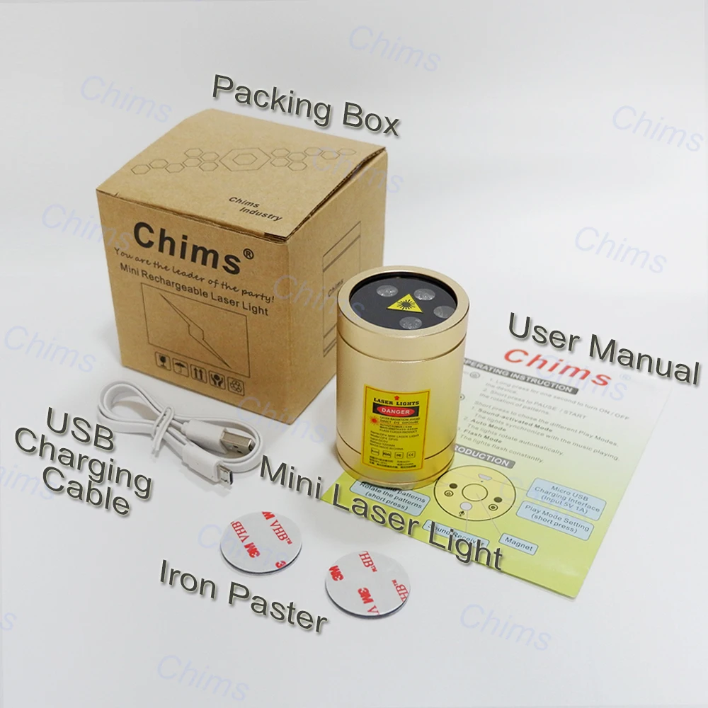 Chims Mini Party Laser Light Disco Karaoke Outdoor Home Lights Battery Operated Draagbare Rgb Meteor Star Projector Verlichting