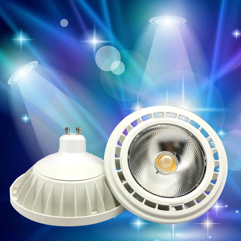 LED AR111 reflektor żarówka Downlight źródło światła GU10 G53 podstawa ciepły biały i zimny biały 220V Aluminium wewnątrz lampa oświetleniowa