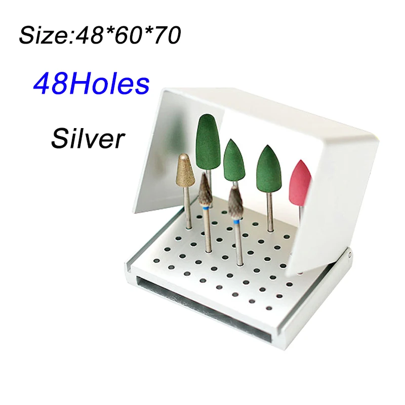 1PC Dental Burs Holder Autoclavable polishing brush cup Block 48/80/120/160-hole for choose