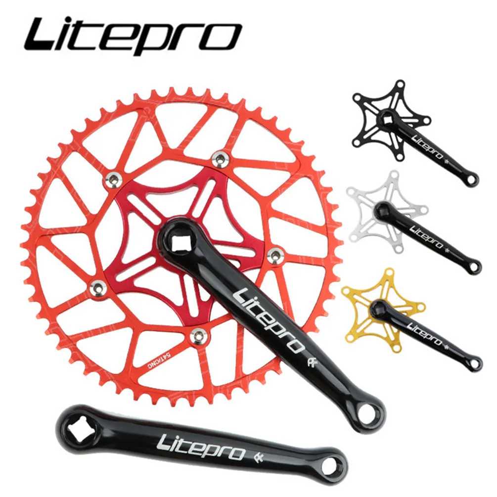 

Litepro 130BCD Crankset Chainwheel Bicycle Chainring Folding Bike Ultralight Square Hole Aluminum Alloy Crank For Brompton Fnhon