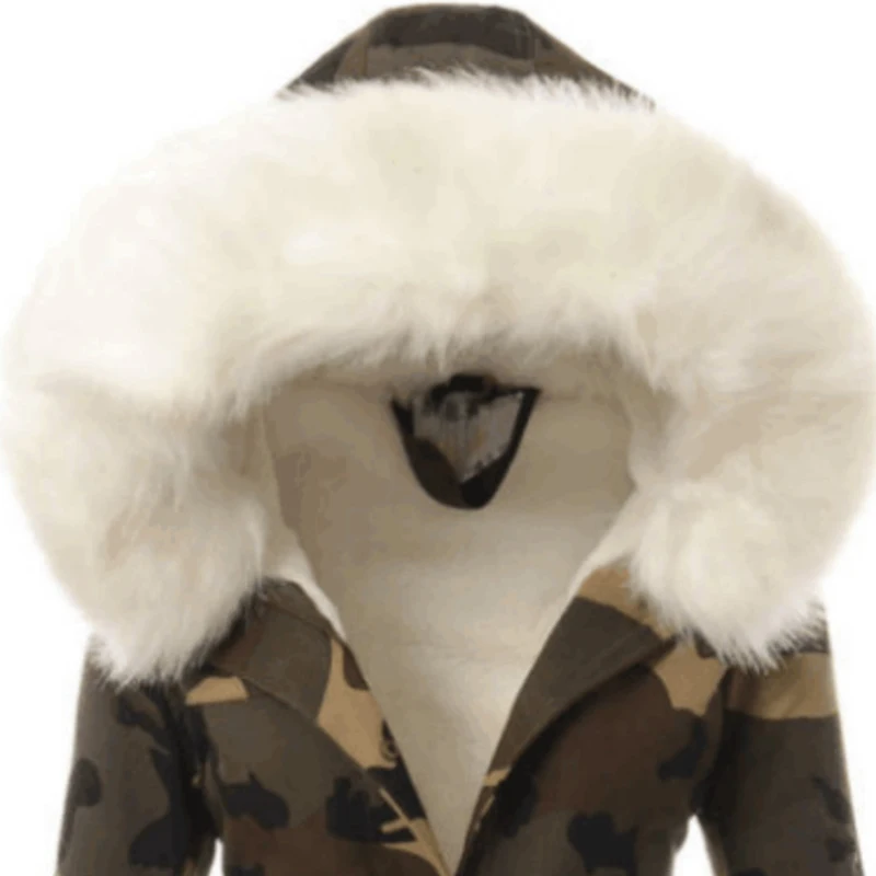 Camouflage Printed Casual Warm Cotton Clothes New hot Selling Women\'s Cotton Clothes Can Drawstring Women\'s Winter Style