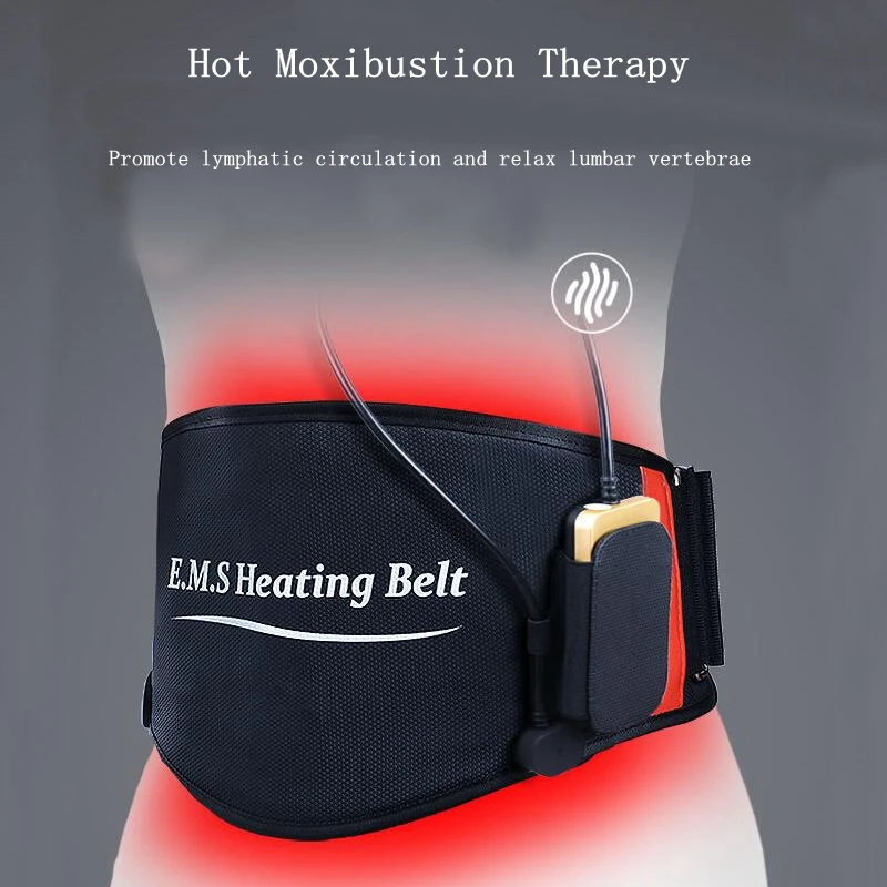 EMS Heating Belt TENS Myostimulator Heated Infrared Physiotherapy Waist Massager Acupuncture Massage Lumbar Muscle Relaxation