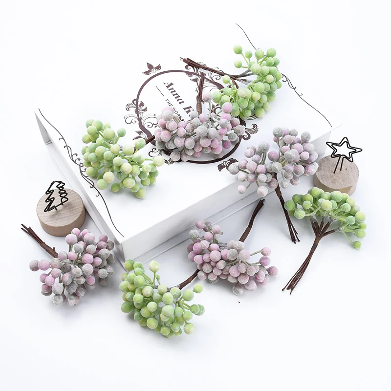 Picture 3: 6PCS Artificial Plants Cheap Vases for Home Decoration Accessories Diy Gifts Box Scrapbooking Wedding Decorative Flowers Wreaths