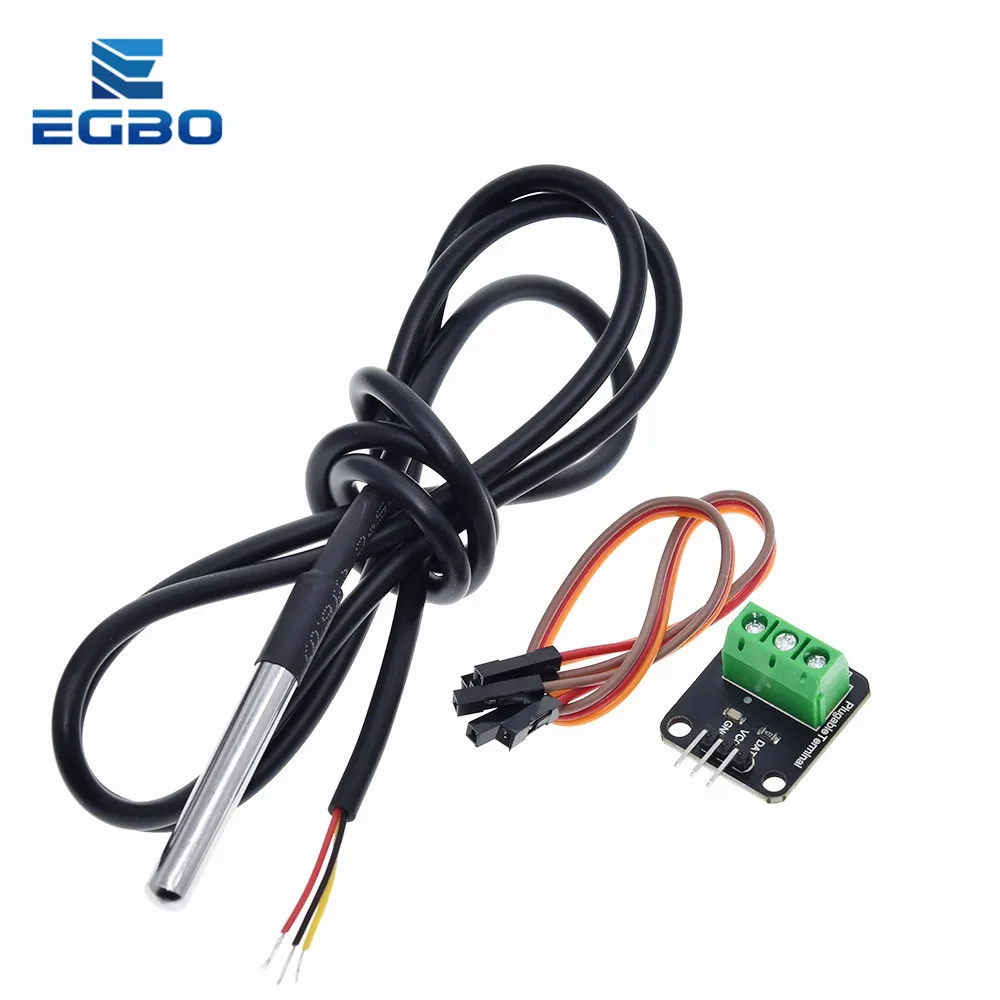 DS18B20 Temperatur Sensor Modul Kit Wasserdicht 100CM 2Digital Sensor Kabel Edelstahl Sonde Terminal Adapter Für Arduino – Detail 28